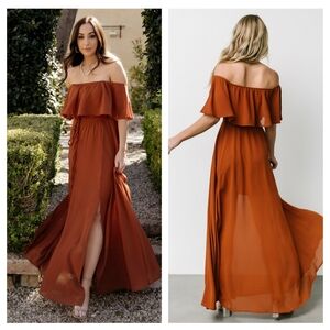 Baltic Born Victoria Off Shoulder Maxi Dress New Without Tags